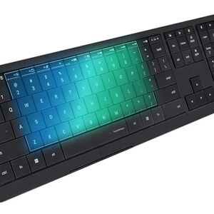 Wireless Black Keyboard with Blue Backlight